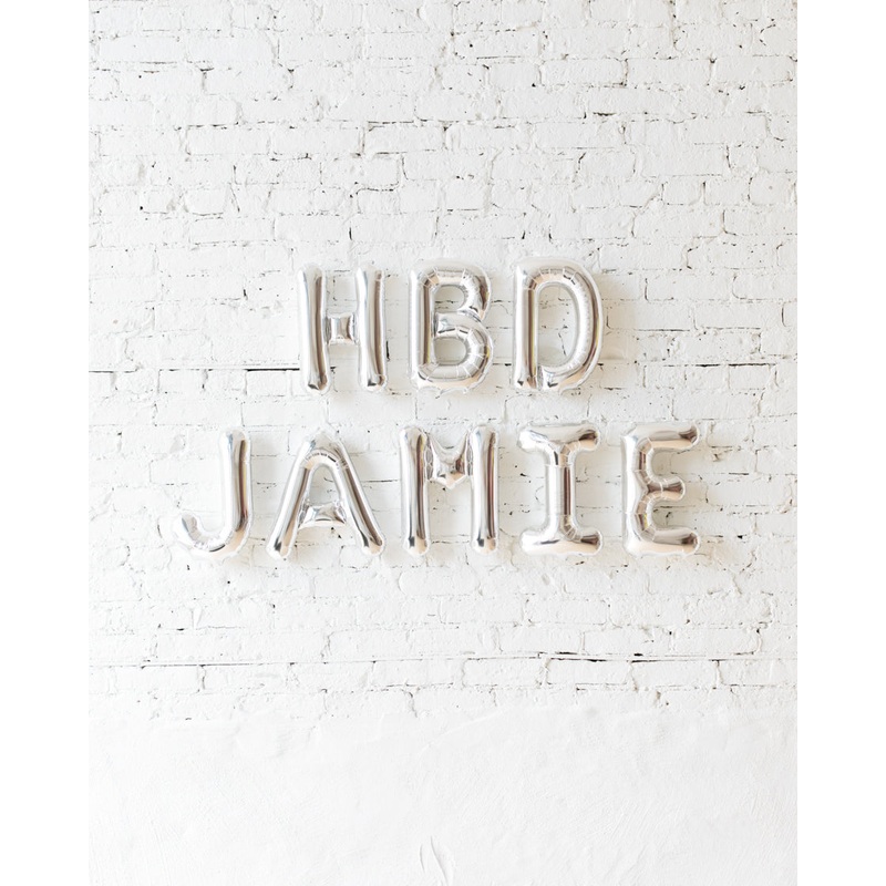 16in Rose Gold "HBD Name" Foil Letters Set