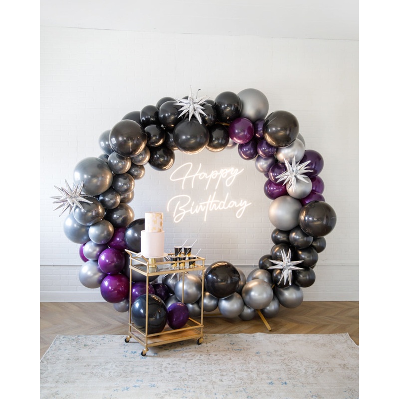 The Upside Down - Circle Frame Install Piece with Neon Sign