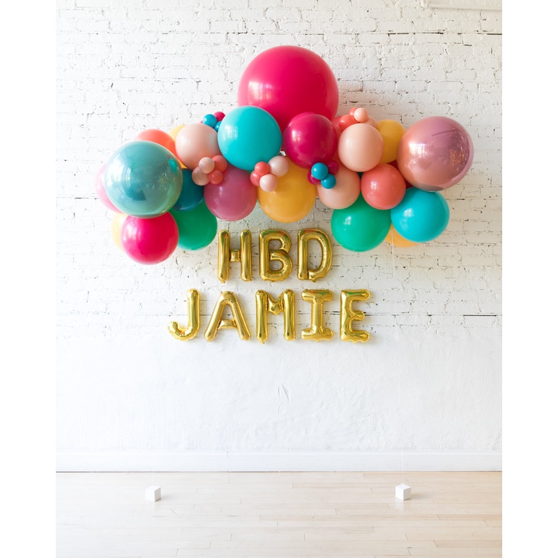Tropical Time - Floating Balloon Arch & Foil Letters Set