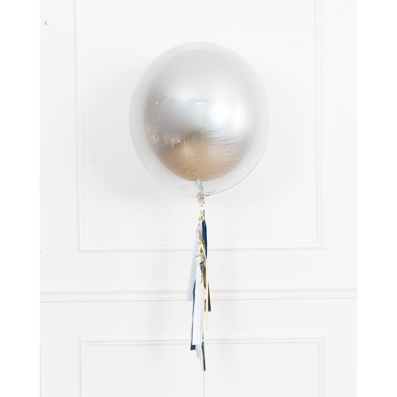 Twinkle Twinkle - 21in Orb Foil Balloon with Half-Tassel