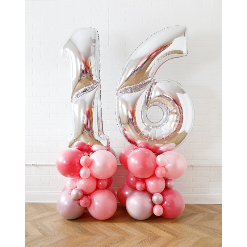 Y2K - Teen Number Balloon Pedestal - 6ft
