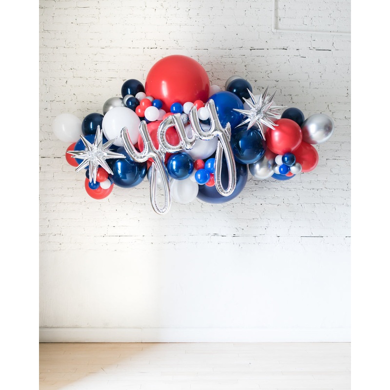 YAY Red, White & Blue Palette Balloon Garland