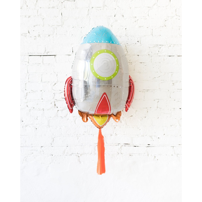 29in Rocket Foil Balloon and Orange Skirt