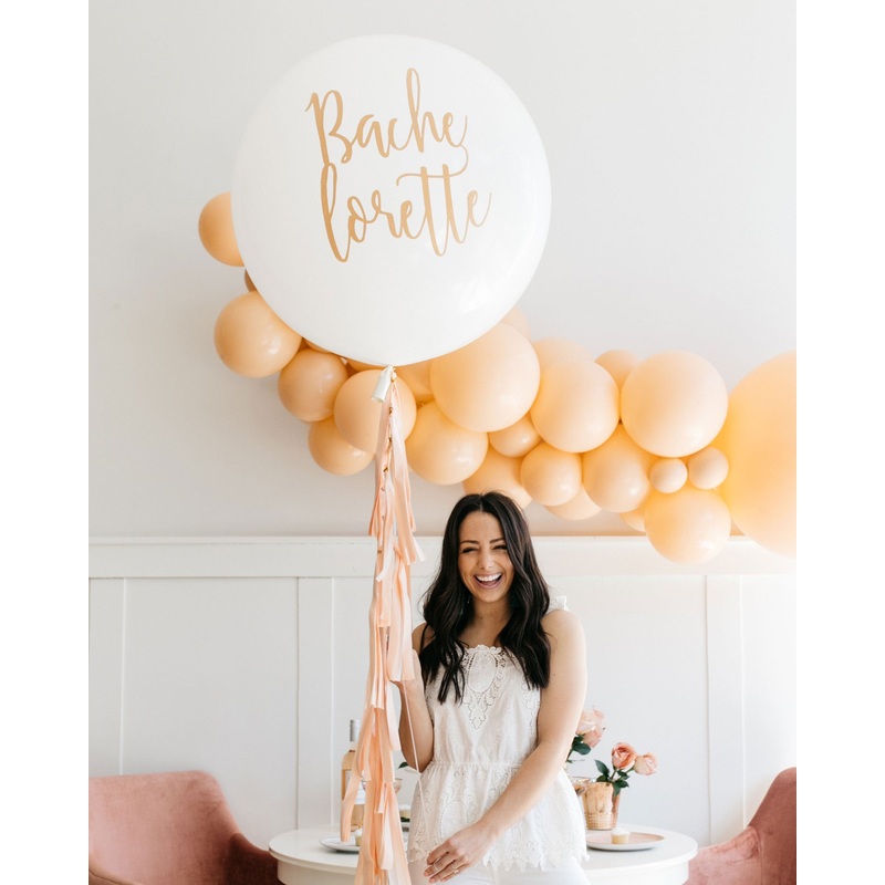 Bachelorette Giant Balloon and Blush Tassel