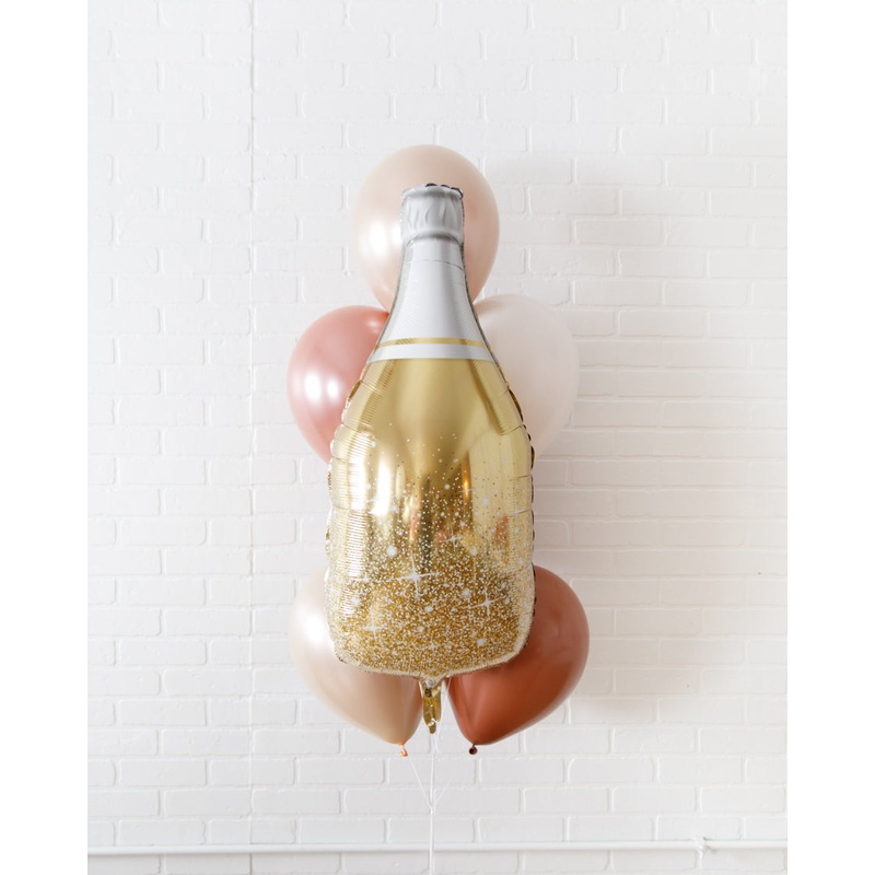 Canyoon Moon - Balloons with Gold Champagne Foil - bouquet of 6