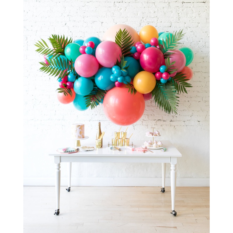 Tropical Time - Backdrop Balloon Garland Install Piece with Greenery - 6ft