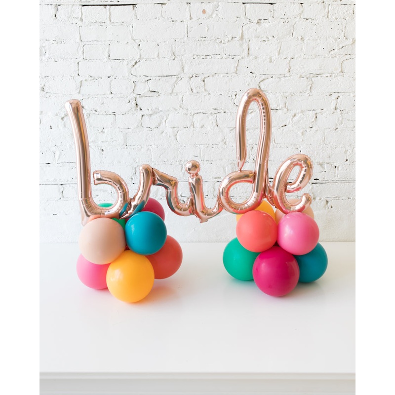 Tropical Time - Tabletop BRIDE Script on Balloon Base - 1.5ft
