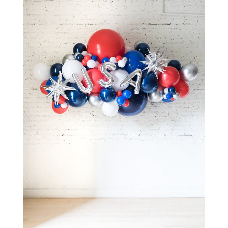 USA Red, White & Blue Palette Balloon Garland