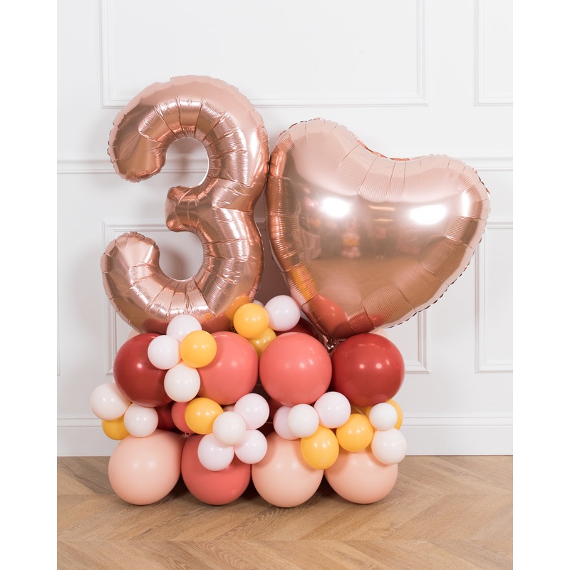 Boho Rainbow Party - Number Balloon Pedestal - 4ft