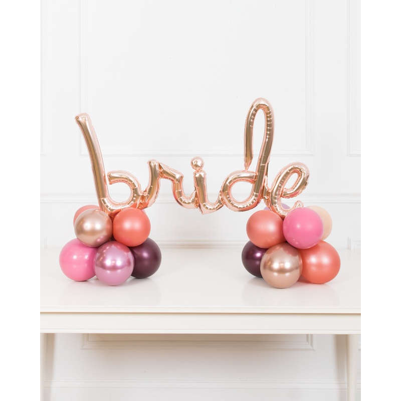 Bridal Office Party - BRIDE Script on Balloon Base - 1.5ft