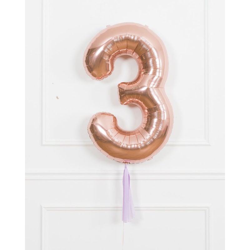 Butterfly Garden - 34in Rose Gold Foil Number