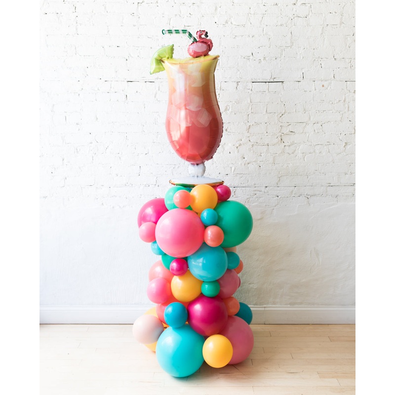 Tropical Time - Cocktail Balloon Column - 4ft