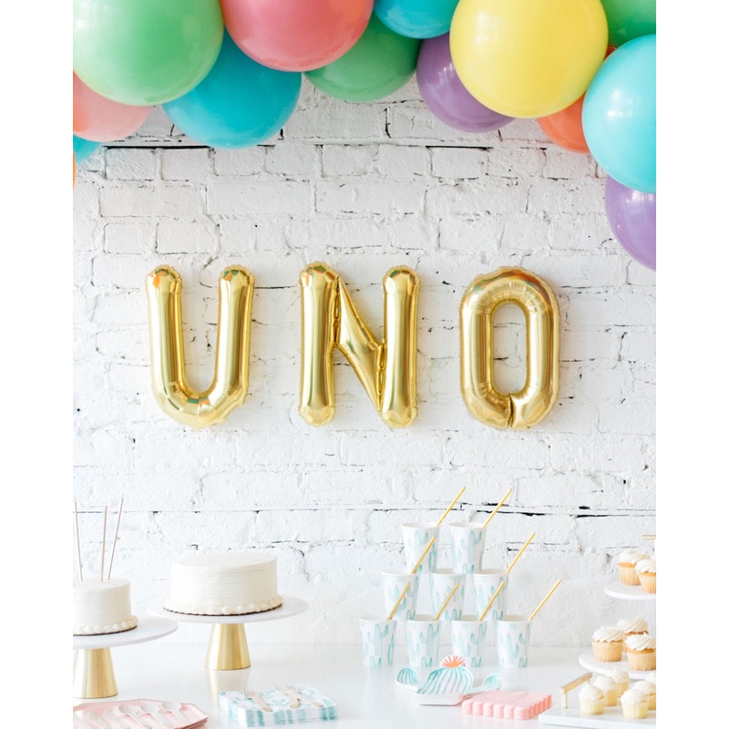 16in Gold UNO Foil Letters Set