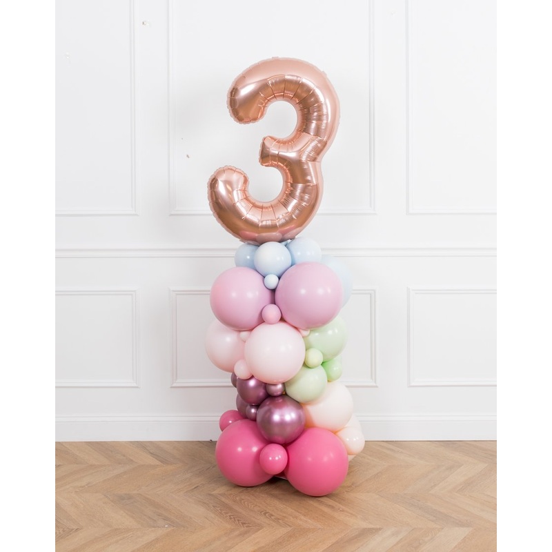 Butterfly Garden - Number Balloon Column - 4ft