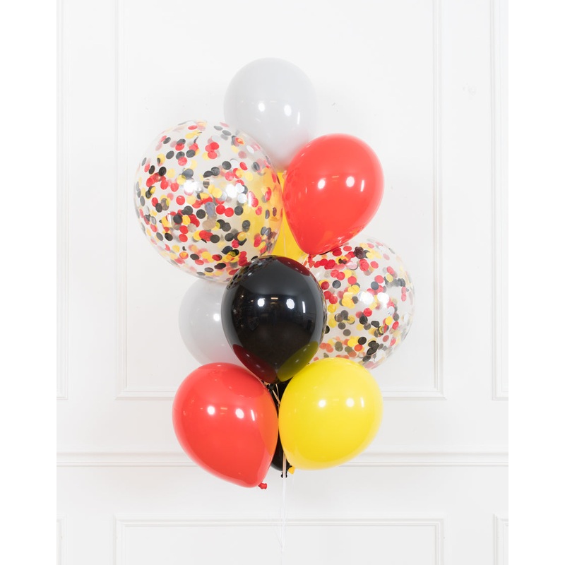 Pokemon Theme - Confetti and 11in Balloons - bouquet of 10
