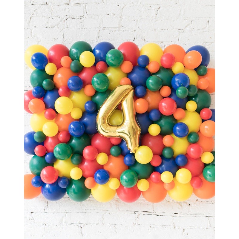 Sesame Street Theme - Customizable Number Balloon Backdrop Board - 30inx40in