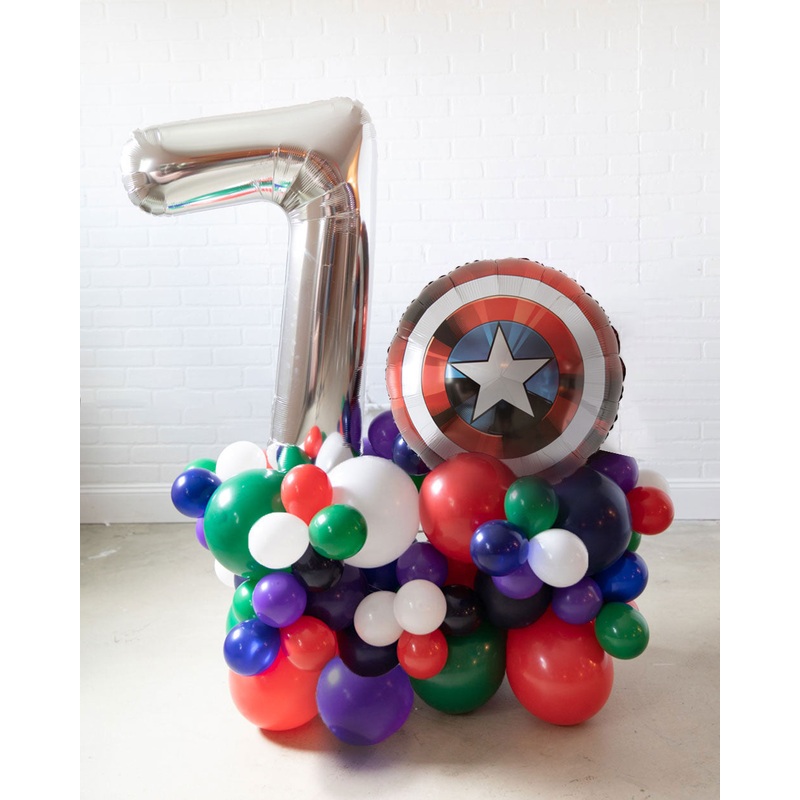 Super Squad - Number Balloon Pedestal - 4ft