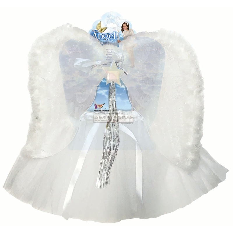 Child Angel Costume Sparkle Complete Kit