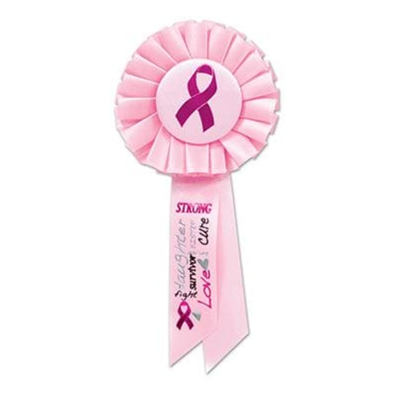 Pink Ribbon Satin Rosette Ribbon
