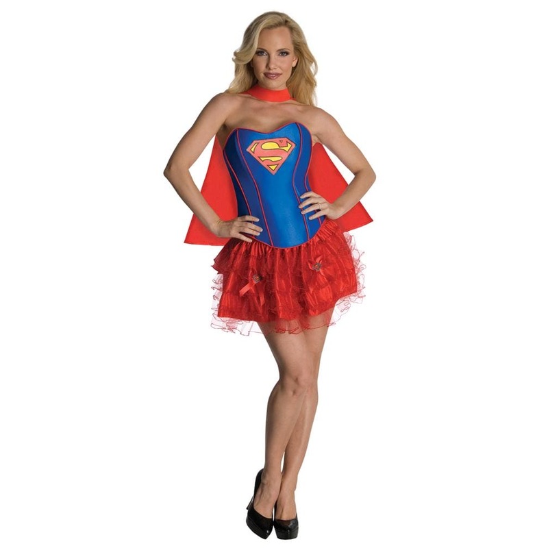 Sexy Supergirl Adult Corset Costume