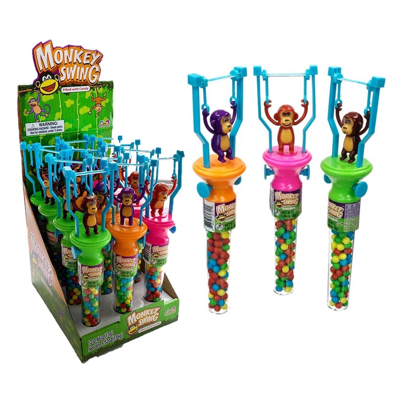 Candy Monkey Swing .42oz Assorted Colors Candy