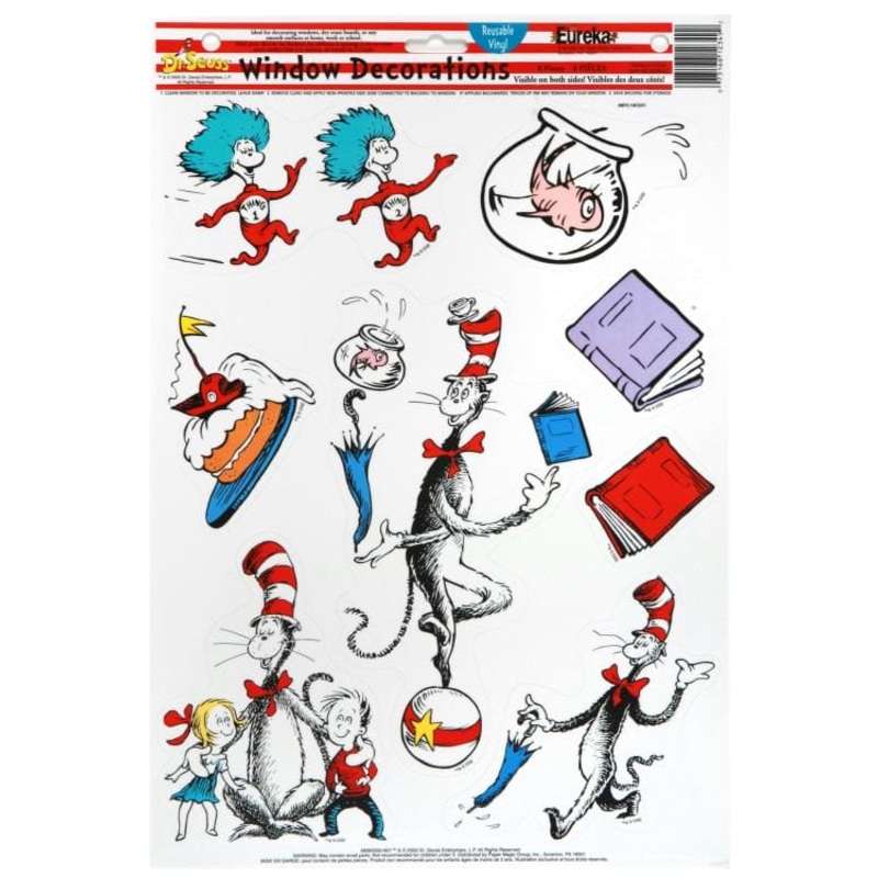 Cat in the Hat Characters Window Clings