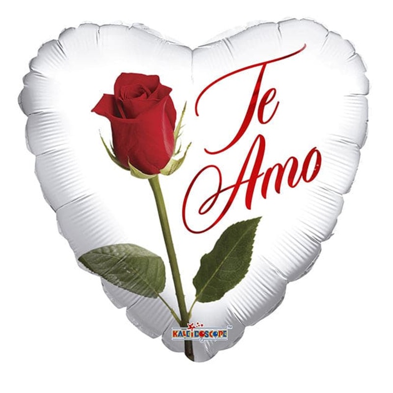 Te Amo Rose 18in Metallic Balloon
