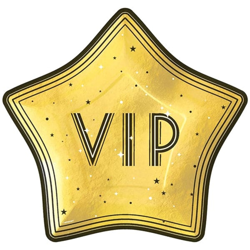Awards Night Star 10.5in Banquet Paper Plates 20ct