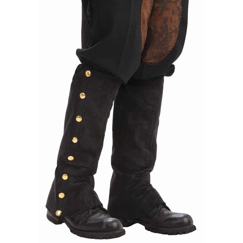 Black Suede Steampunk Spats