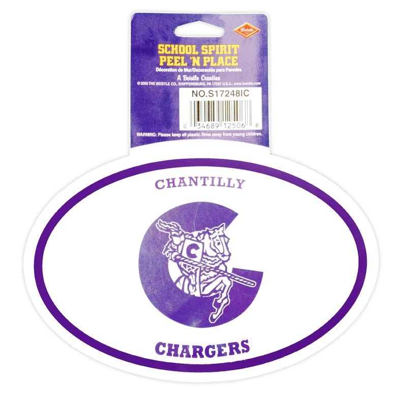 Chantilly Chargers 4in x 6in Oval Sticker