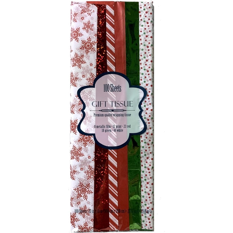 Chistmas Tissue Paper Mylar 100 Ct