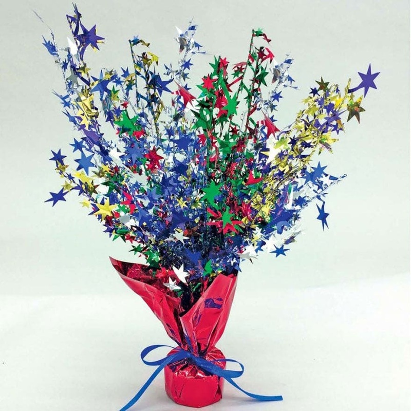 Star Burst 15in Multi Color Centerpiece