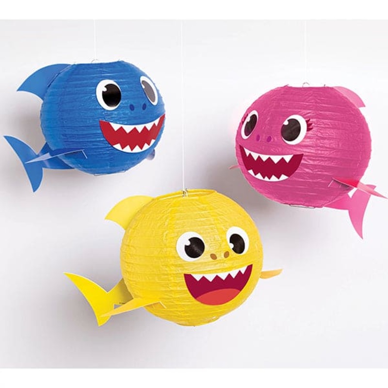 Baby Shark 12in Lanterns 3ct