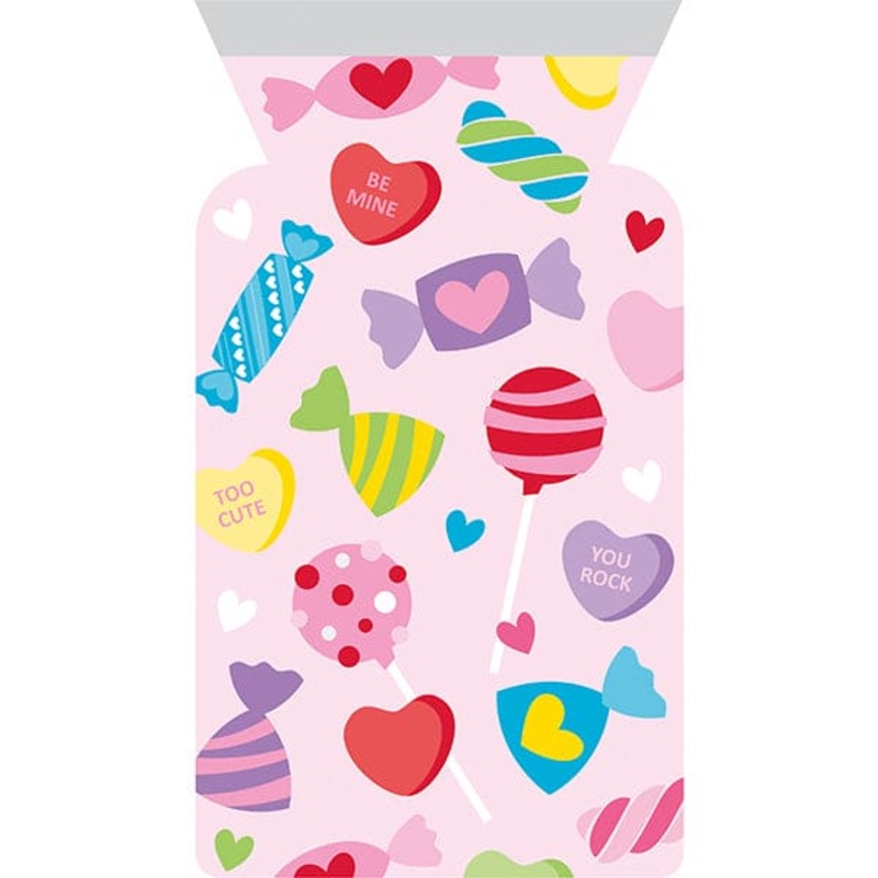 Valentine Treats Cello Bags with Zipper 12ct