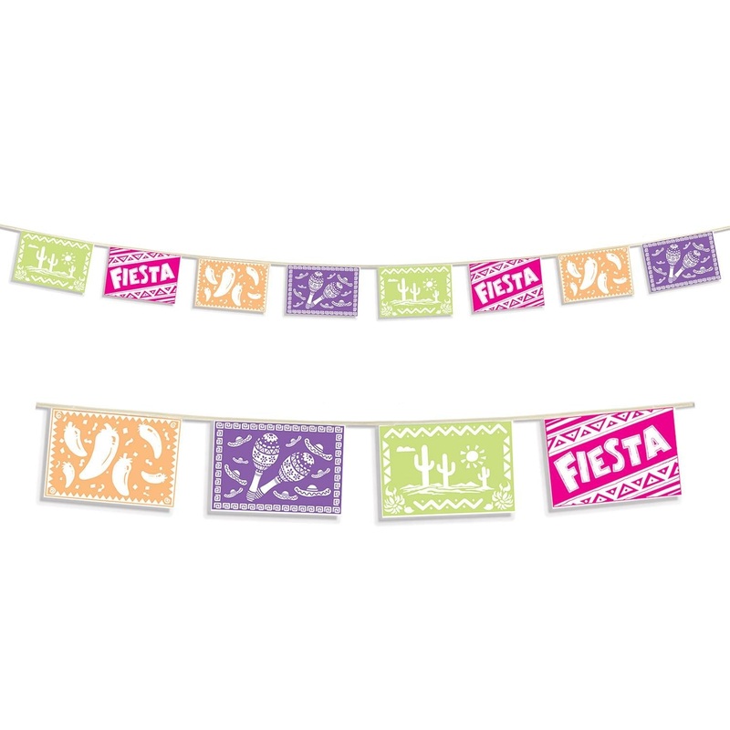 12 Pack Beistle Fiesta Picado Style Pennant Banner