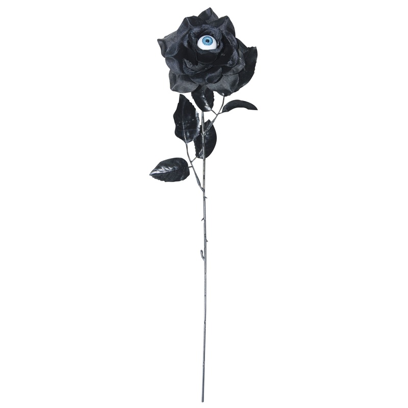 16in Black Rose with Creepy Eye