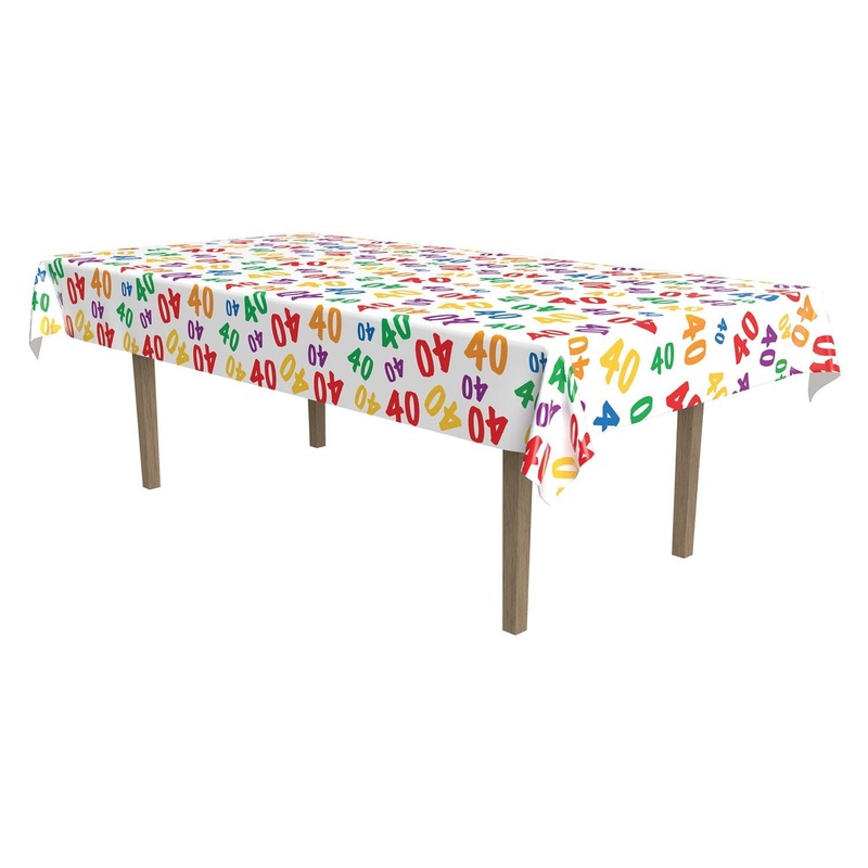 12 Pack Beistle 40th Birthday Party Tablecover