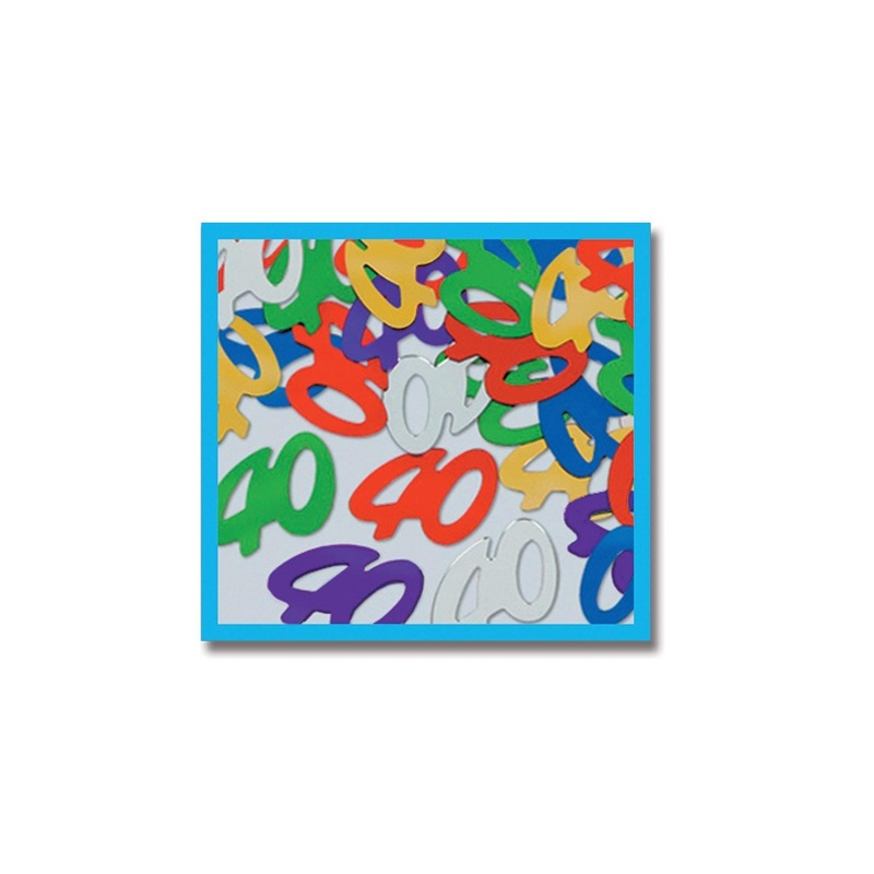 12 Pack Beistle Confetti 40th Birthday Party Silhouettes multi-color (0.5 Oz/Pkg)