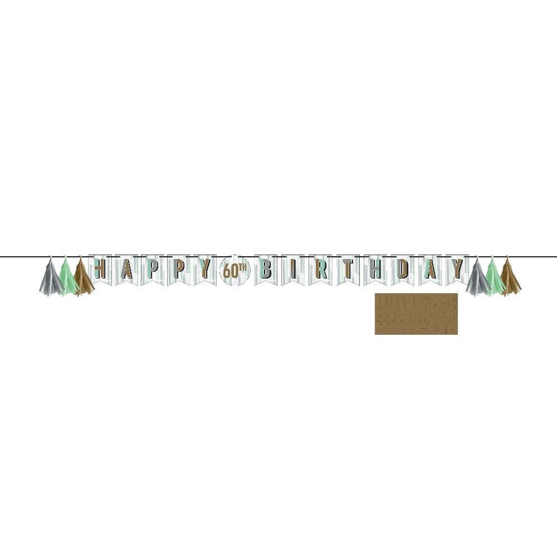 12 pc Bulk Minted Milestone Banner with Tassels & Stickers