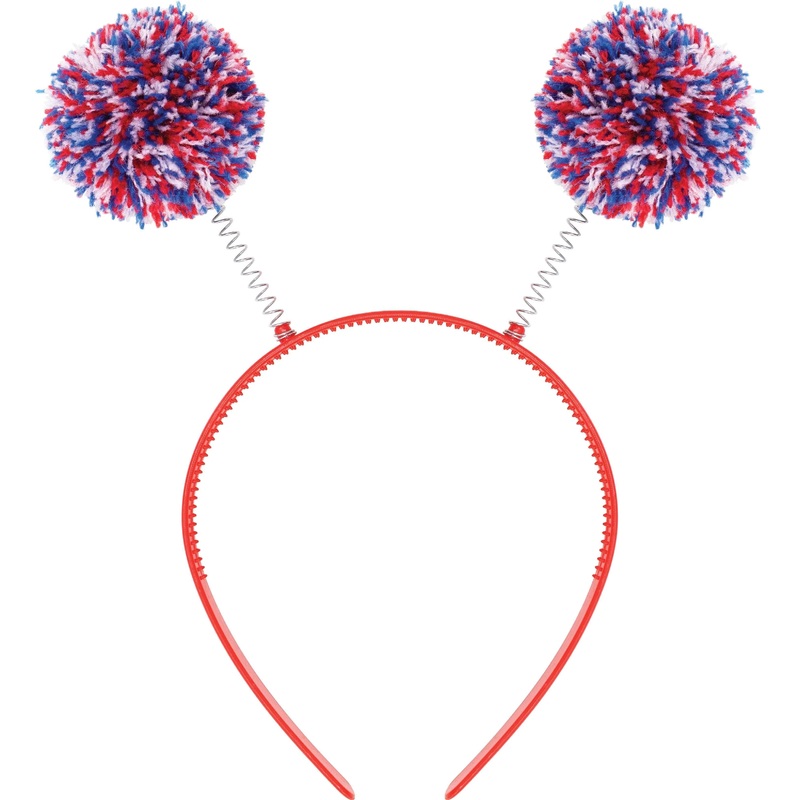 12 pc Bulk Patriotic Plastic Headbands w/ bopper