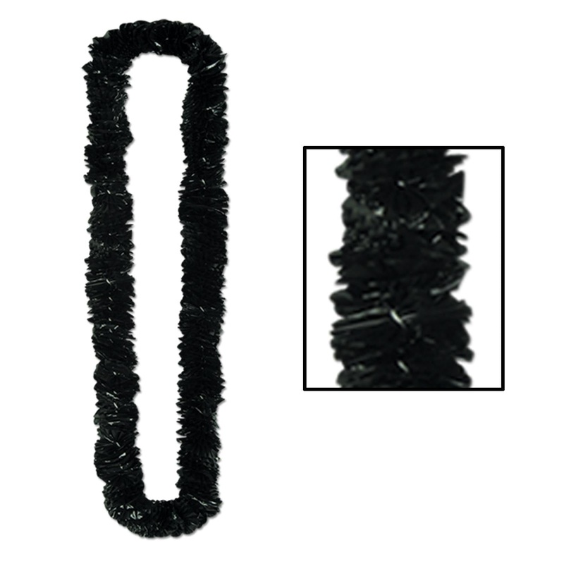 144 Pack Beistle Soft-Twist Poly Lei - black