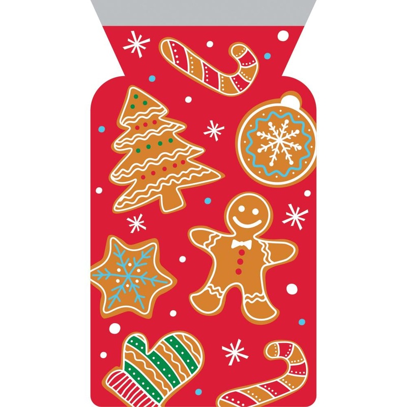 144 pc Bulk Gingerbread Cello Bag with Zipper