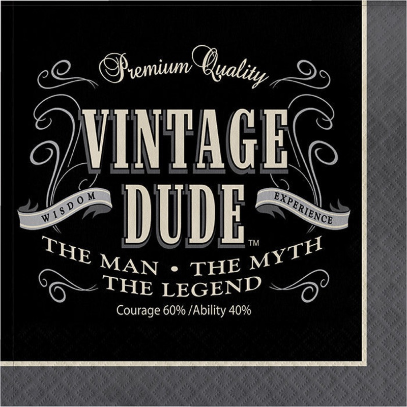 192 pc Bulk Vintage Dude Luncheon Napkins