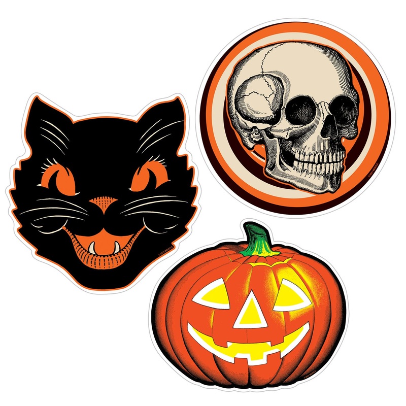 36 Pack Beistle Plastic Vintage Halloween Cutouts