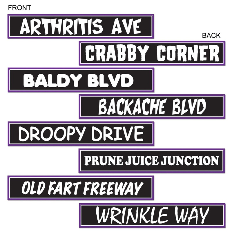 48 Pack Beistle Over The Hill Birthday Street Sign Cutouts