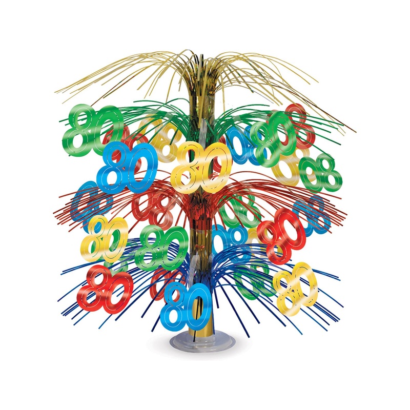 6 Pack Beistle 80th Birthday Party Cascade Centerpiece