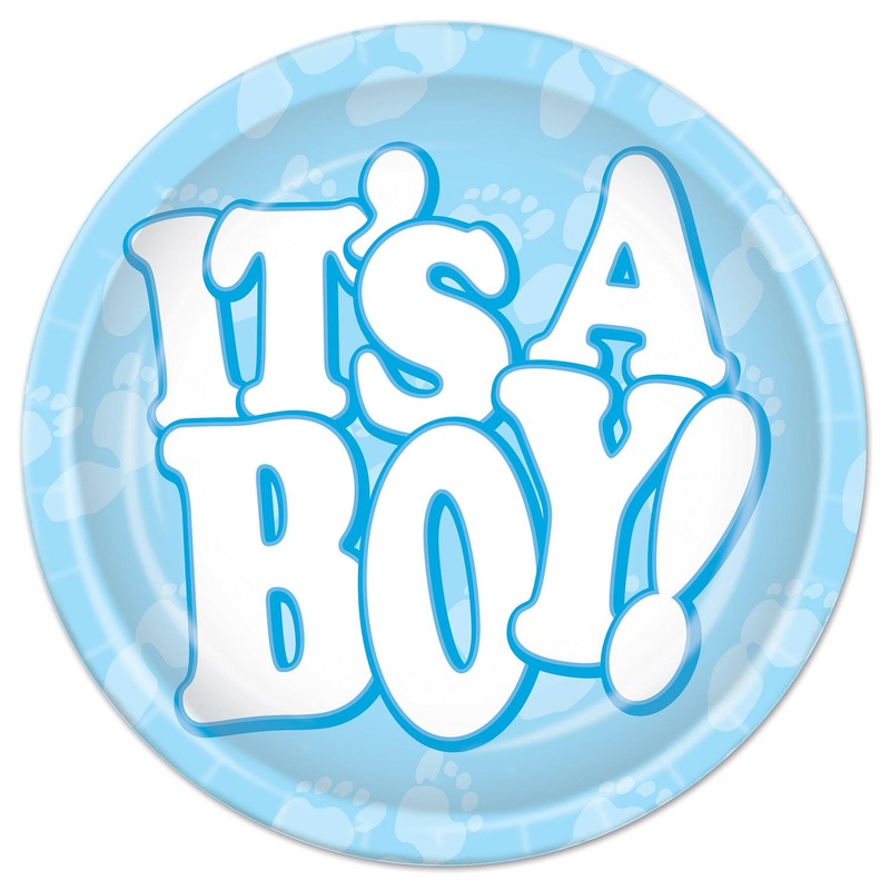 96 Pack Beistle It's A Boy! Paper Plates 9 inch