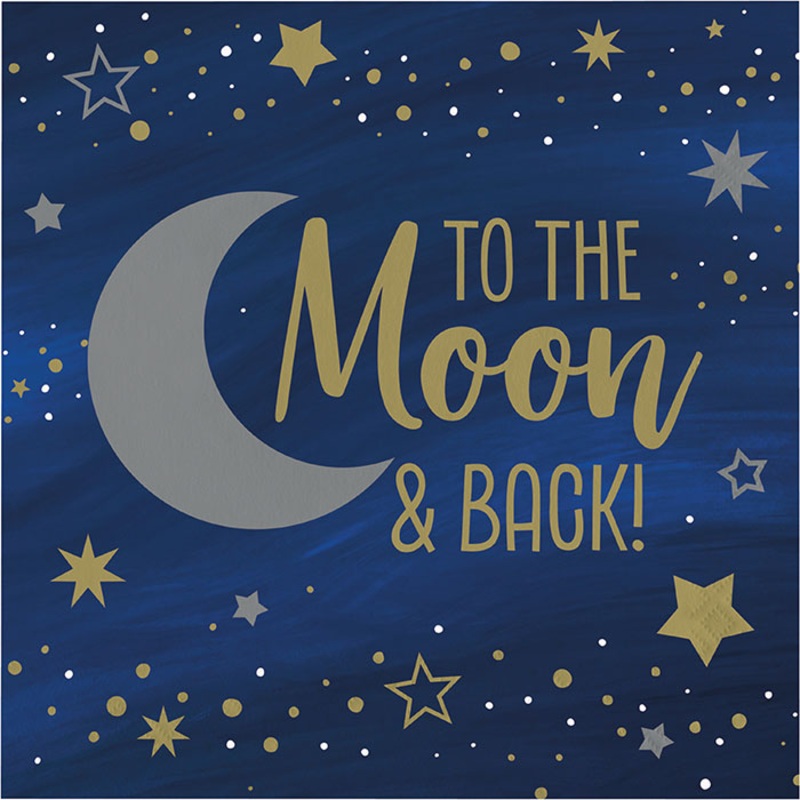 Starry Night "Moon & Back" Luncheon Napkin (16/Pkg)