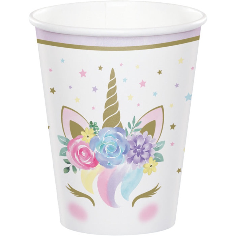 Unicorn Baby Shower Paper Cups (8/Pkg)