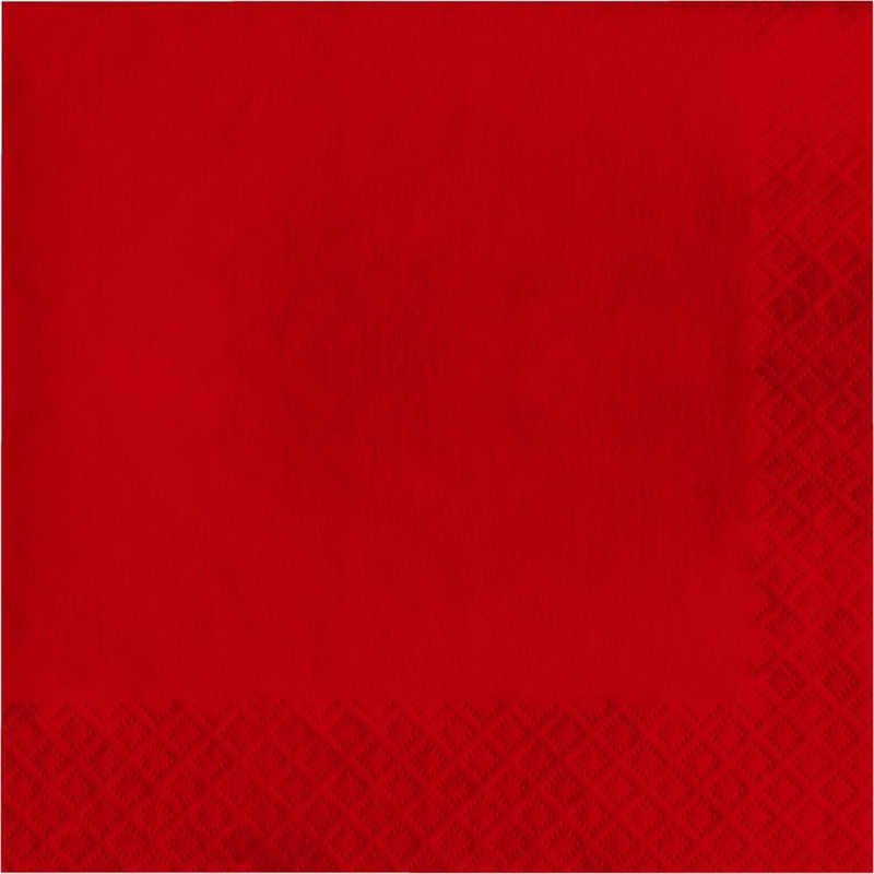 500 pc Bulk Classic Red Luncheon Napkins 3 ply